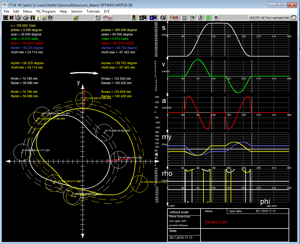 Cam Calculation with Nolte NC-Kurventechnik GmbH