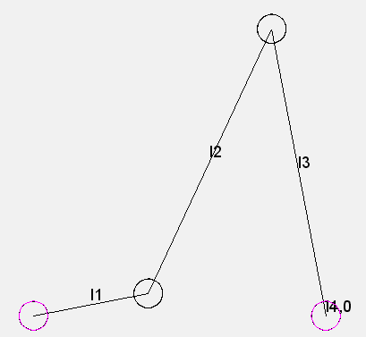 Definitions in a four-bar linkage