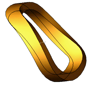 Rollenspurvolumen für eine räumliche Kurve (Zylinder- oder Globoidkurve)