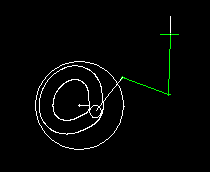 Schubkurbel an einem Kurvengetriebe zur Umwandlung der Drehbewegung des Hebels in eine Linearbewegung am Abtriebsschlitten
