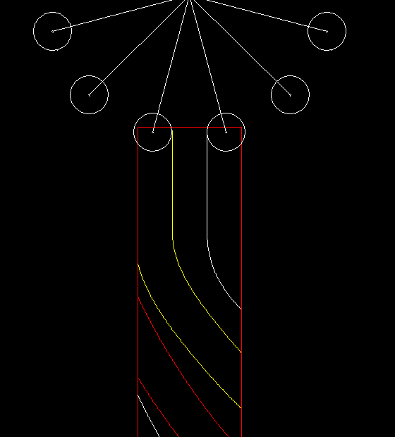 3-gängiges Zylinderkurvenschrittgetriebe, berechnet mit OPTIMUS MOTUS, in der Abwicklung dargestellt